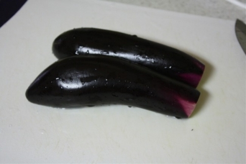 가지초무침