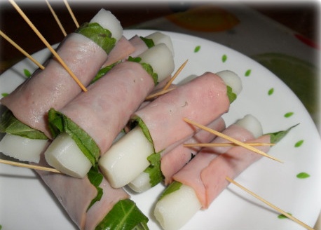 떡깻잎햄말이