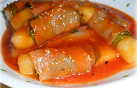 떡깻잎햄말이