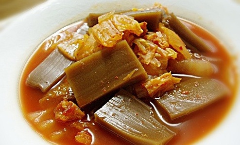 묵은지 도토리묵 찌개
