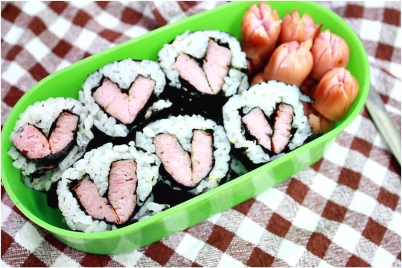소풍도시락 하트 김밥
